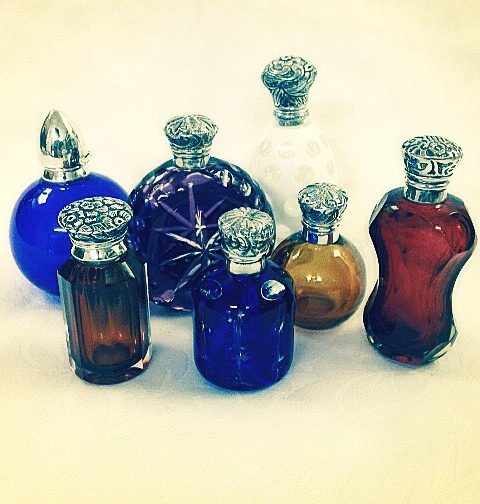 antique silver scent perfume bottles repaired