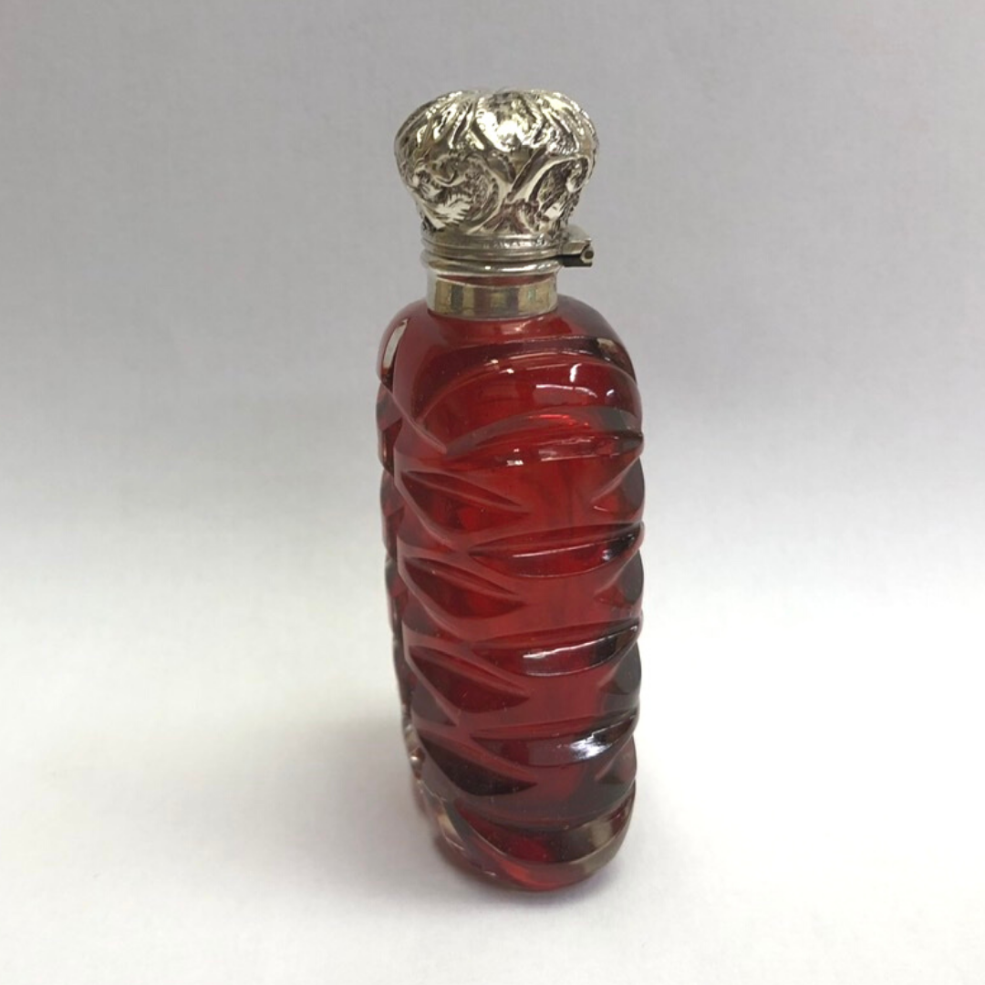 silver cranberry scent bottle